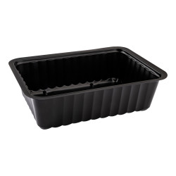 Barquette plastique scellable noir 750 ml CLTP