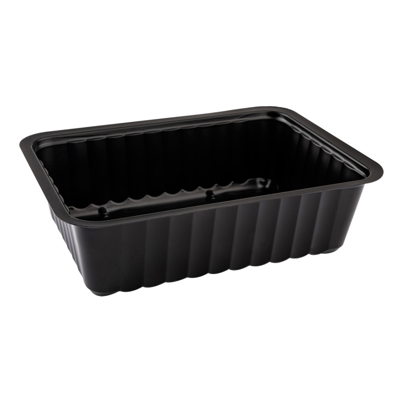Barquette plastique scellable noir 750 ml CLTP