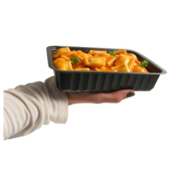 Barquette plastique scellable noir 750 ml CLTP