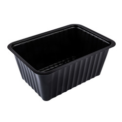 Barquette plastique scellable noir 1500 ml CLTP