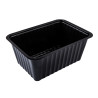 Barquette plastique scellable noir 1500 ml CLTP