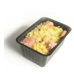 Barquette plastique scellable noir 1500 ml CLTP