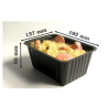Barquette plastique scellable noir 1500 ml CLTP