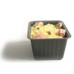 Barquette plastique scellable noir 1500 ml CLTP