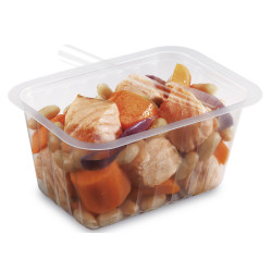 Barquette plastique scellable 500 ml CLTP