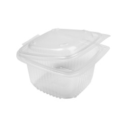 Barquette plastique avec couvercle 375 ml