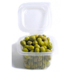 Barquette plastique avec couvercle 375 ml