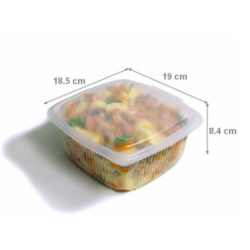 Barquette ONDIPACK à couvercle micro-ondable 1500ml