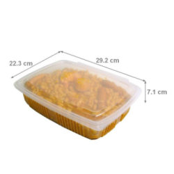 Barquette ONDIPACK à couvercle micro-ondable 2500 ml