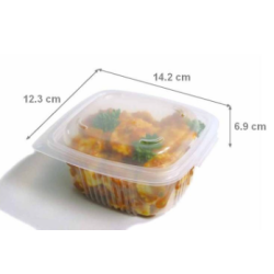 Barquette alimentaire plastique à couvercle charnière 500 GRS ONDIPACK