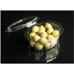 Barquette cristal couvercle à charnière 125 ml