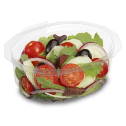 Barquette cristal couvercle à charnière 370 ml