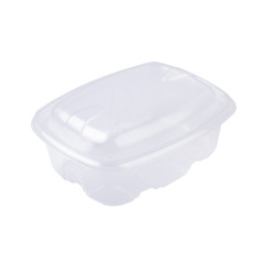 Barquette micro-ondable avec couvercle 375ml