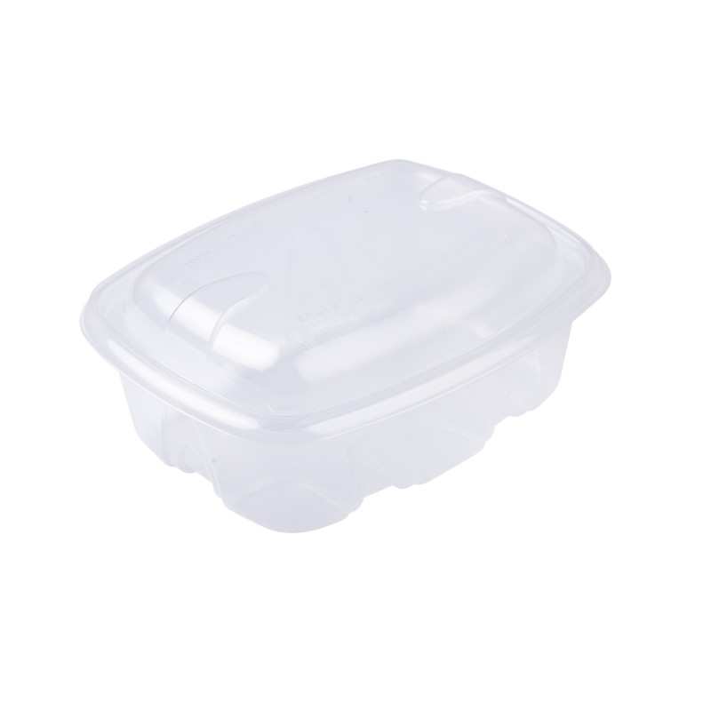 Barquette micro-ondable avec couvercle 375ml