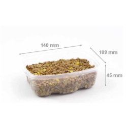 Barquette micro-ondable avec couvercle 375ml