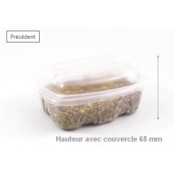 Barquette micro-ondable avec couvercle 375ml