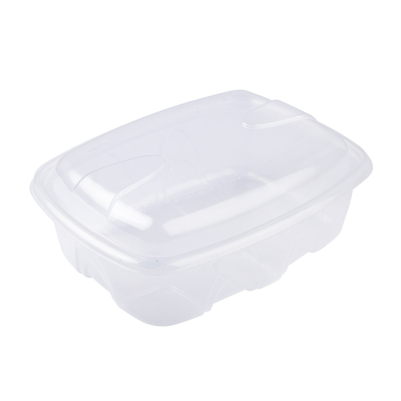 Barquette plastique transparente micro-ondable 750 ml