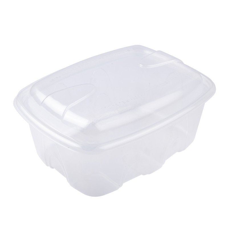Barquette plastique transparente micro-ondable 1000 ml