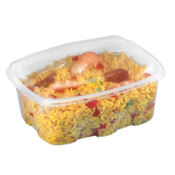 Barquette plastique transparente micro-ondable 1000 ml