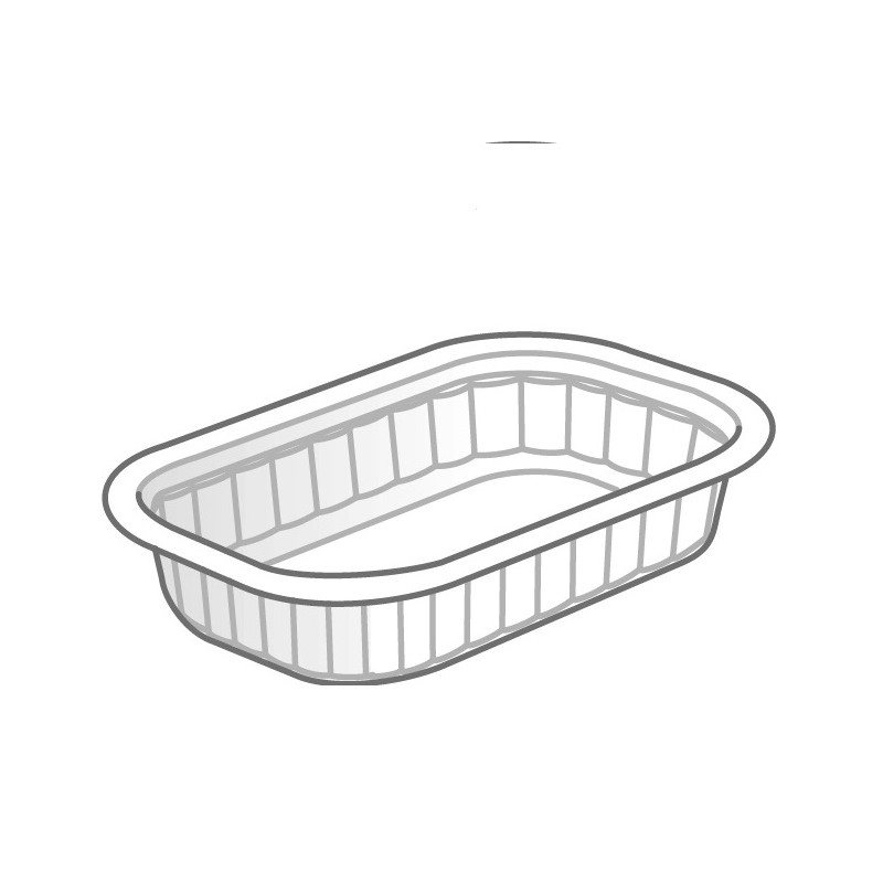 Barquette oblongue PP blanche 400 ml