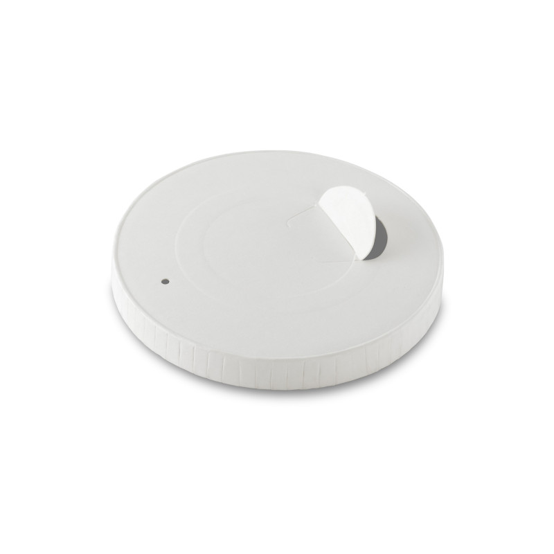 Couvercle carton blanc pour gobelet 24 cl
