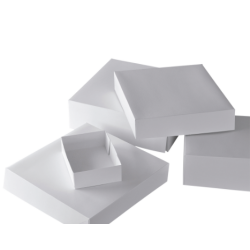 Boîte pâtissière 27x9x8 3 bouchées blanche