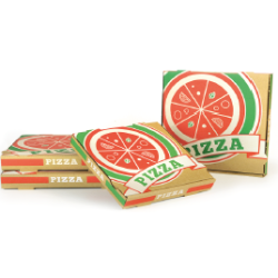 Boîte pizza 26x26 H 40 kraft brun