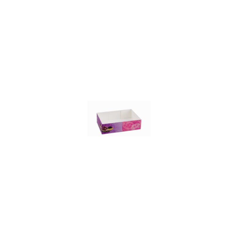 Caissettes pâtissières PPT 18x12x5 cm sans couvercle Pauline