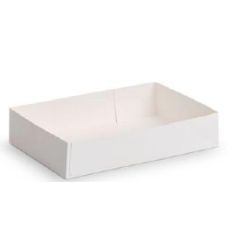 Caissettes pâtissières blanches 24x15x7 cm