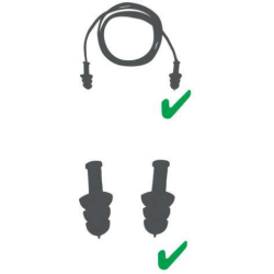 Bouchons d'oreilles réutilisables avec cordon et boîte de rangement - boite de 50