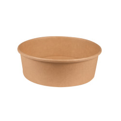 Pot carton 500ml Ø15x5 cm alimentaire en kraft brun