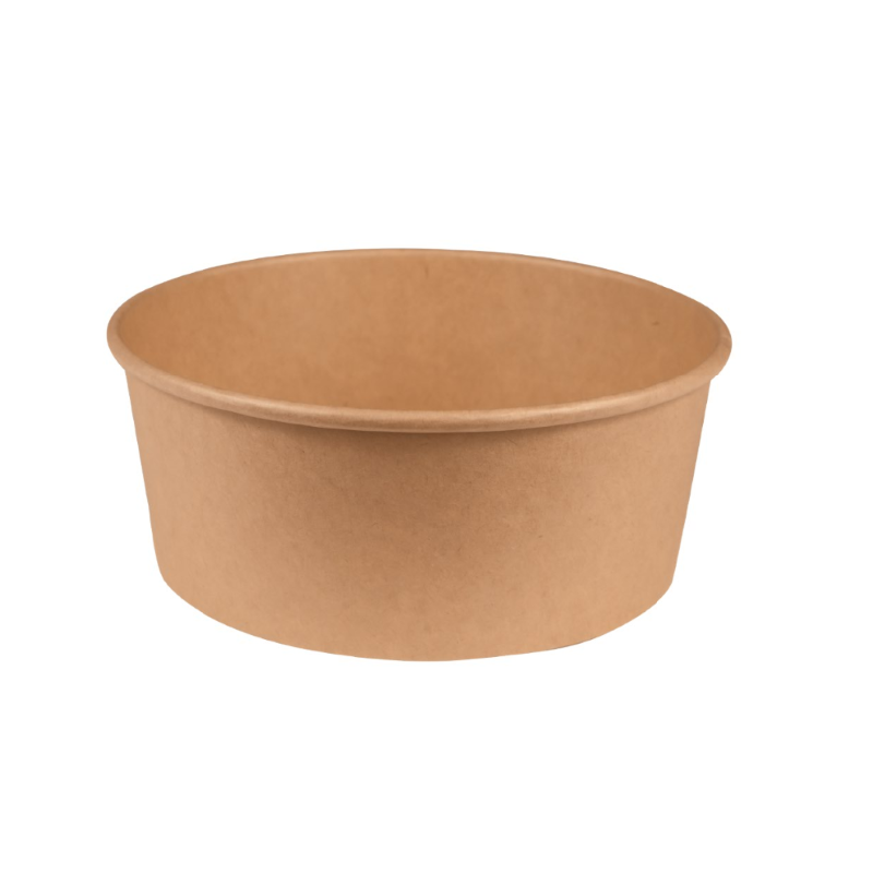 Pot carton 780 ml - ø15x6,1 cm alimentaire en kraft brun