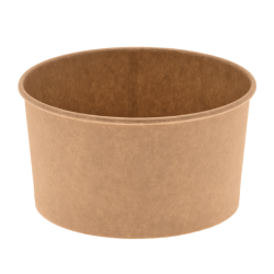 Pot carton 960 ml - ø15x7,9 cm - alimentaire Kraft brun
