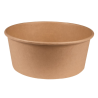 Pot carton 1250 ml - ø17,6x7 cm - alimentaire Kraft brun