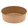 Pot carton  2000 ml - ø22,5x7,5 cm - alimentaire Kraft brun