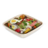 Boite salade – 750 ml - fibre rectangle avec couvercle pet
