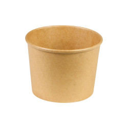 Pot à soupe/glace 230 ml kraft brun