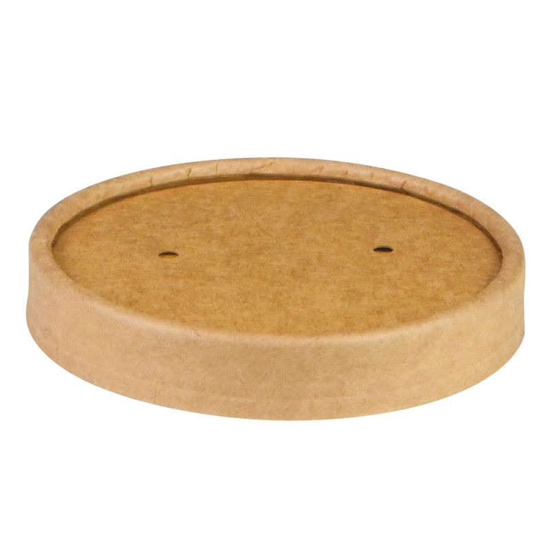 Couvercle pour pot à soupe/glace 230 & 360 ml kraft brun