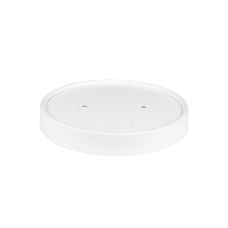 Couvercle pour pot à soupe 480 ml kraft blanc