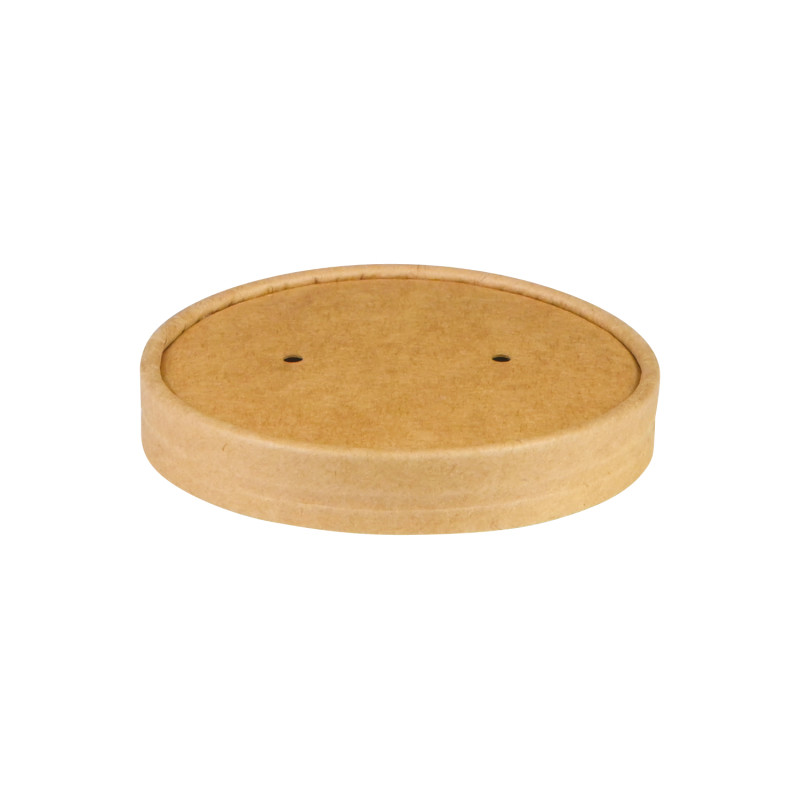 Couvercle pour pot à soupe 480 ml kraft brun