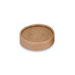 Couvercle pour pot à soupe 350 ml couleur kraft brun
