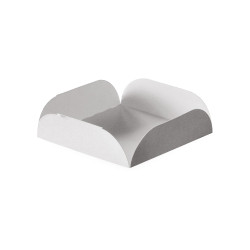 Carré rainé carton blanc 11 cm