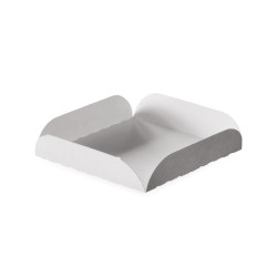 Carré rainé carton blanc 13 cm