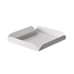 Carré rainé carton blanc 17 cm