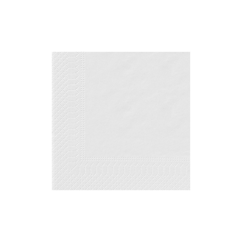 Serviettes ouate 29X29 1 feuille - blanc