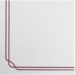 Serviettes Célisoft - Lisère 8 Bordeaux Blanc