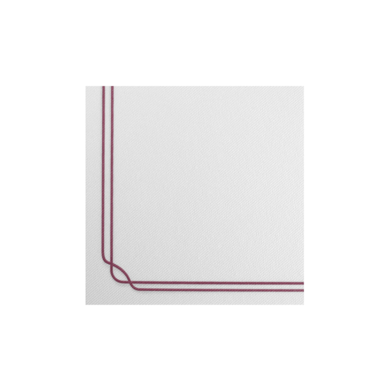 Serviettes Célisoft - Lisère 8 Bordeaux Blanc