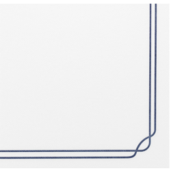 Serviettes Célisoft - Lisère 8 Marine Blanc