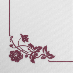 Serviettes Célisoft - Blanc Magnolia Bordeaux