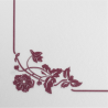 Serviettes Célisoft - Blanc Magnolia Bordeaux
